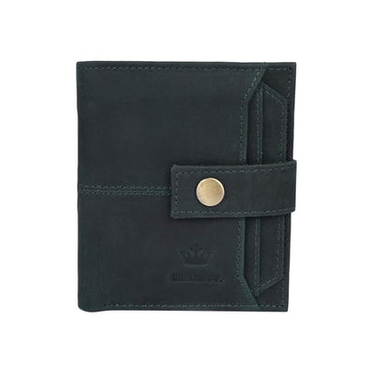 BBELLE CO Vertical Dual Zip Wallet with Card Slots, Original Leather Purses for Men, Leather Wallet