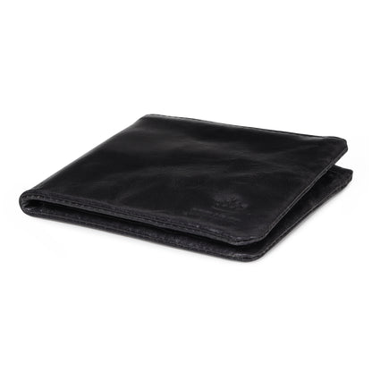 BBELLE CO Minimalist Crunch Zip Wallet for Men Leather Slimfold Wallet