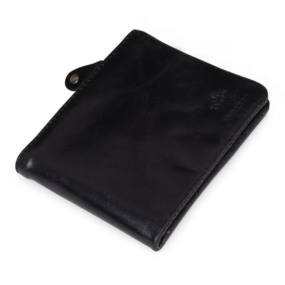 BBELLE CO Minimalist Crunch Zip Wallet for Men Leather Slimfold Wallet