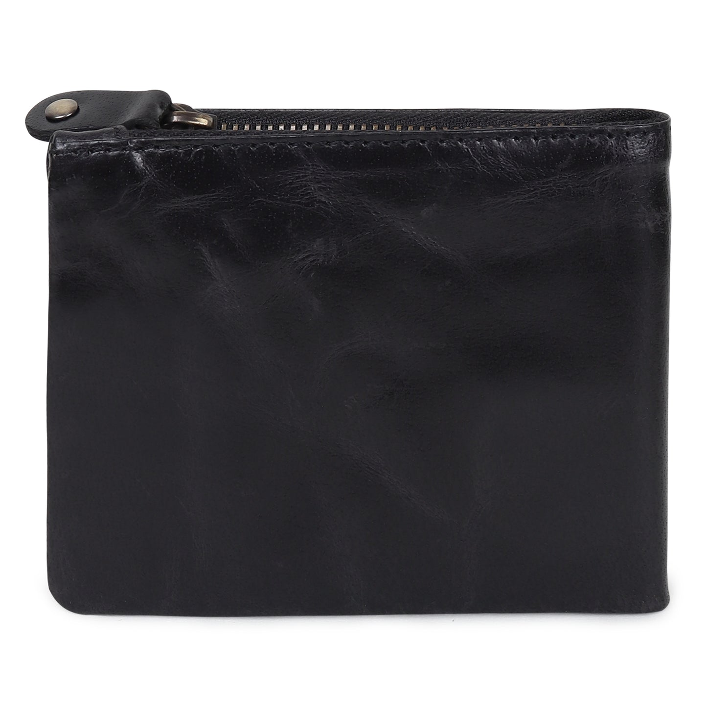 BBELLE CO Minimalist Crunch Zip Wallet for Men Leather Slimfold Wallet