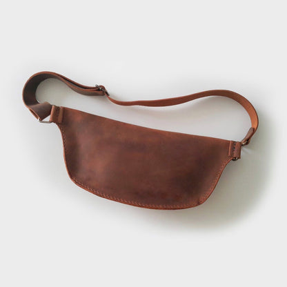 BBELLE CO. Leather Unisex Sling Bag | Convertible Fanny Pack & Sling | Stylish Travel Pouch