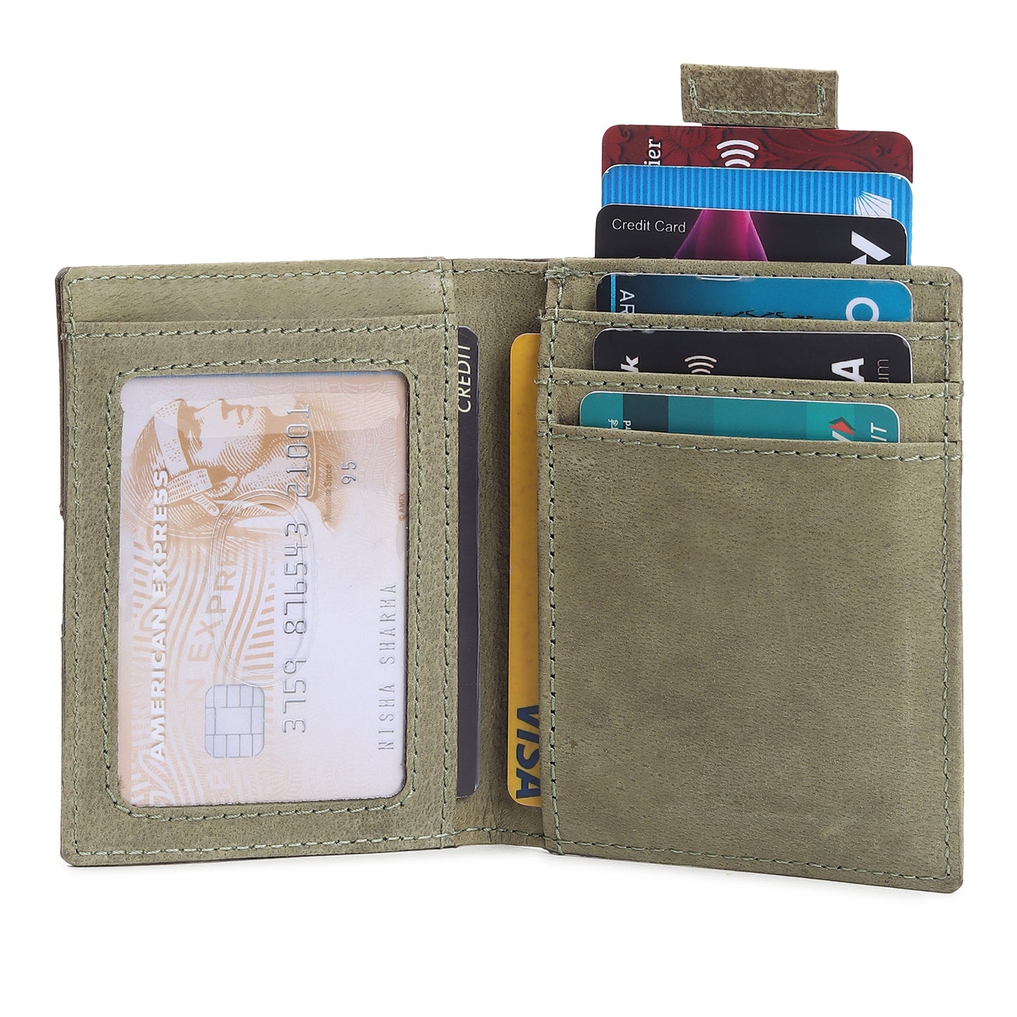 Bbelleco Genuine Leather Slim Wallet | RFID Blocking Skinny Minimal Thin Front Pocket Wallet for Men |